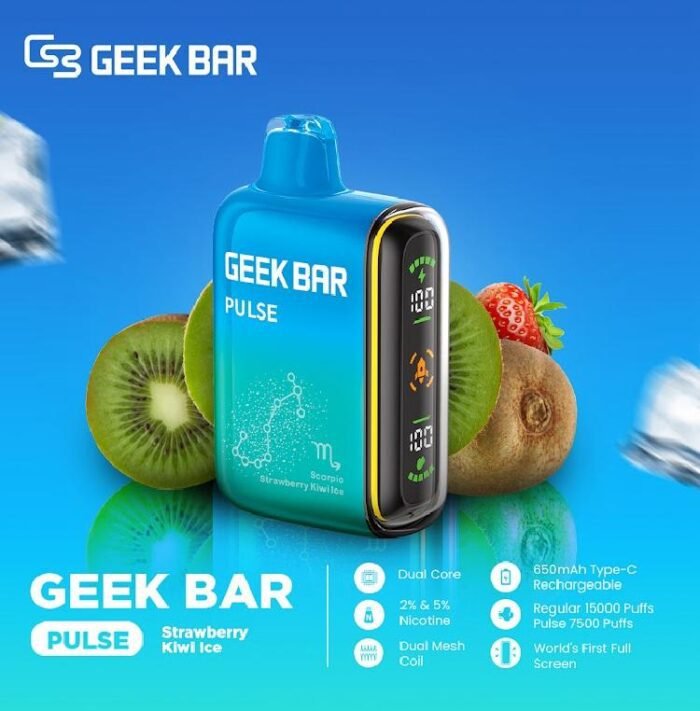 geek bar 15000 puffs strawberry kiwi ice